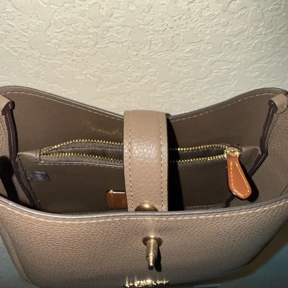 Coach Gray Leather Shoulder Bag - Picture 3 of 6